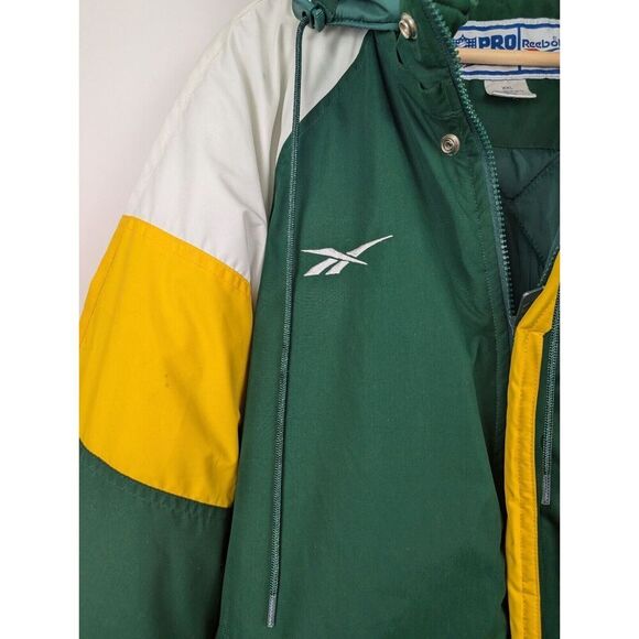 Vintage 90's Green Bay Packers NFL Reebok Pro Line XXL Winter Jacket - Picture 2 of 15